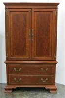 Cherry Wood Armoire Storage Cabinet w/ Drawers