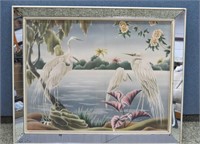 1950's Mirrored Framed "Egrets" Turner Print