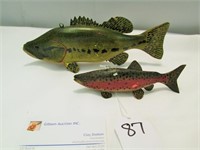2 James Stangland signed fish decoys