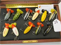 11 Arbogast Jitterbug lures assorted bodies