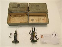 2 Wright & McGill Co. Flapper Crabs with boxes
