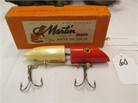 Martin Fishing Lure Co. jointed pearl red head