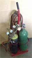 Oxygen acetylene torch with tanks