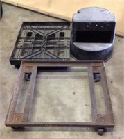 Metal Holsum, plastic floor dollie & step stool
