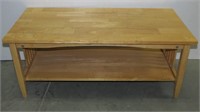 Light Wood Two Tier Coffee Table
