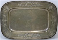 GORHAM STERLING SILVER TRAY WITH ORNATE FLORAL