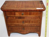 18TH C MINIATURE 3 DRAWER CHEST, POSSIBLY FRENCH,