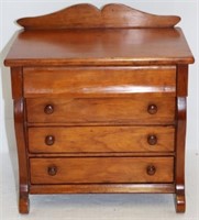 19TH C MINIATURE CHEST OF DRAWERS, CHERRY