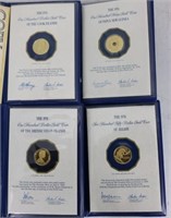 4 FRANKLIN MINT GOLD PROOF COINS TO INCLUDE A