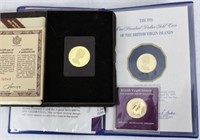 3 FRANKLIN MINT PROOF 22KT. GOLD COINS TO INCLUDE