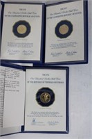 3 FRANKLIN MINT 12KT. GOLD PROOF COINS TO INCLUDE