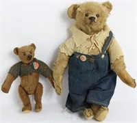 2 EARLY 20TH C STEIFF BEARS.  ONE IS 8" WITH