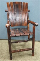 "Leigh Country" Char-Log Bar Arm Chair