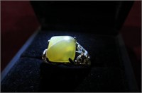 .925 STERLING SILVER NATURAL STONE  LADIES RING