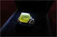 .925 STERLING SILVER NATURAL STONE LADIES RING