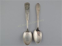 2 Marshall MO Sterling Souvenir Spoons