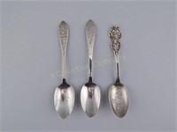 3 Sterling Souvenir Spoons.Liberty