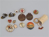 Lot of Pins.Hitler.Peters Ammo.Fobs