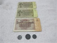 German Coins & Bills (Coins WWII)