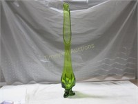 Viking Glass three foil floor vase 25" H