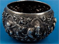 Small Silver High Relief Indo-China Bowl