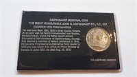 Diefenbaker Memorial Coin 1895- 1979 83 Years A