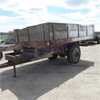 7.5X12 flatbed truck trailer, pin hitch