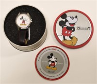 2003 Mickey Mouse 75th Anniversary Watch MIB
