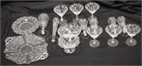 16 Piece Cambridge Rosepoint Elegant Glassware