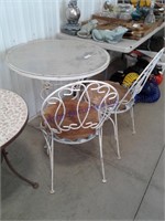 Glass-top table (29.5" across) w/ 2 chairs
