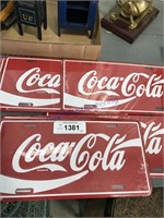 Coca-Cola license plates, set of 6
