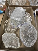 Assorted clear glassware