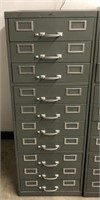 10 drawer metal industrial cabinet, any contents