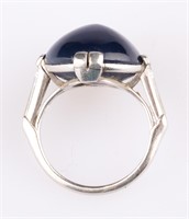 A Spectacular Star Sapphire Ring in Platinum