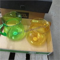 Pair plastic pitchers
