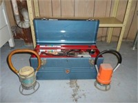 Beach tool box with contents