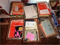 Five boxes of sheet music Top Hits of 1967,