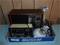 Box with two radios, retro reading light Radios-