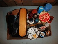 Box of shoe polish Dubbin, Kiwi, Tana, etc.