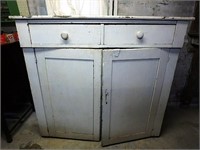 White painted storage cupboard