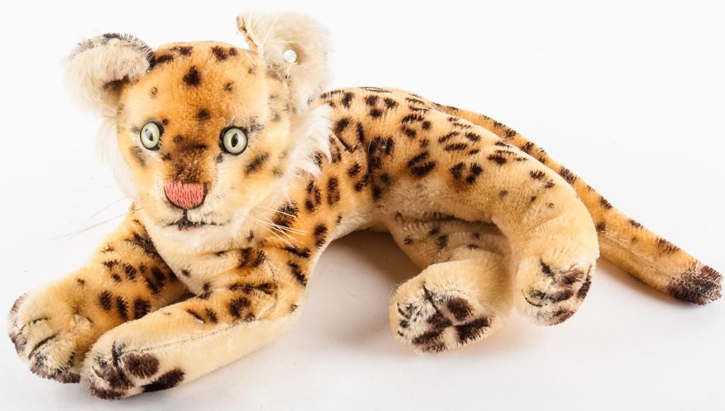 1950s Steiff Toy Leopard Glow in the Dark Eyes /Pot of Gold  Estate Liquidations