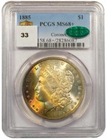 $1 1885 PCGS MS68+ CAC CORONET COLLECTION