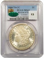$1 1880/79-CC REVERSE OF 1878 PCGS MS66 CAC