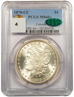 $1 1878-CC PCGS MS66+ CAC CORONET COLLECTION