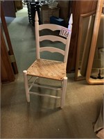 Wooden straight chair
