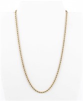 Jewelry 14kt Yellow Gold Rope Chain Necklace
