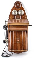 Antique Foreign Danish Crank Phone Jydsk