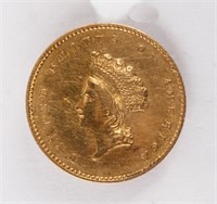 Coin 1854 Indian Princess Small Head $1 Gold Coin