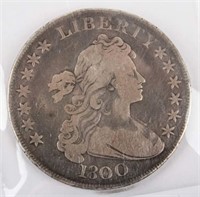 Coin 1800 Draped Bust Silver Dollar F