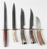 Display Case, Damascus Steel Blades & Others